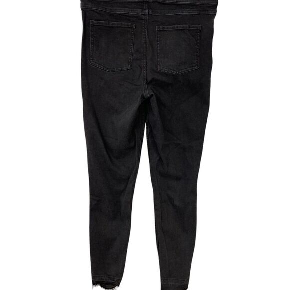 SPANX Black Pull On Ankle Distressed Tummy Control Skinny Jeans Size Large - Picture 6 of 10